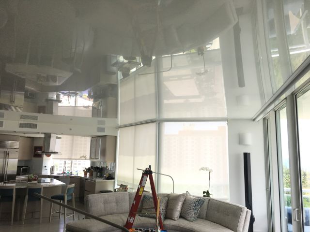 high gloss ceiling stretch ceiling Miami suspended French ceiling